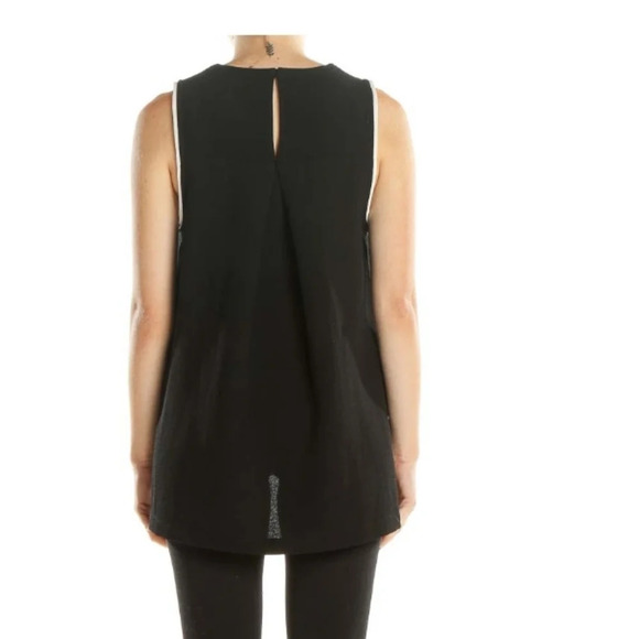 Madewell Crepe Canal tank top back and white. Size XS - Picture 5 of 12